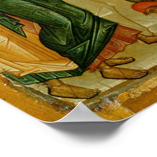 De Raising van Lazarus, Russisch icoon Poster (Hoek)