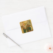 De Raising van Lazarus, Russisch icoon Vierkante Sticker (Envelop)