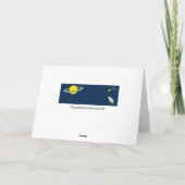 De Raket van de Kosmische ruimte van de pret dankt Bedankkaart (Achterkant)