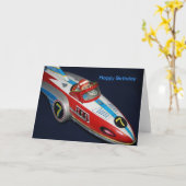 De Raket van het Speelgoed van het tin/Kaart van Kaart (Gele Bloem)