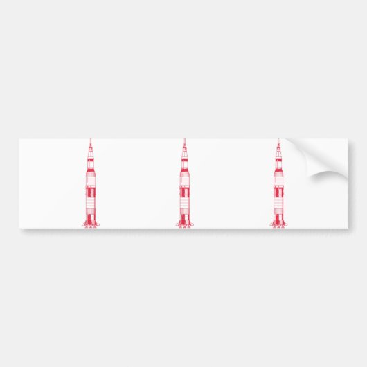 De Raket van Saturn Bumpersticker (Voorkant)