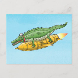 De Raketkrokodil Briefkaart