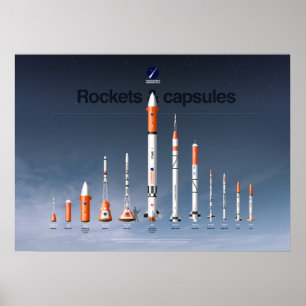 De raketten en de capsules van de Suborbitals Kope Poster