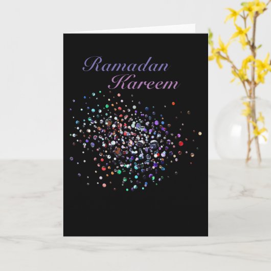 De Ramadan Kareem schittert Kaart (Gele Bloem)