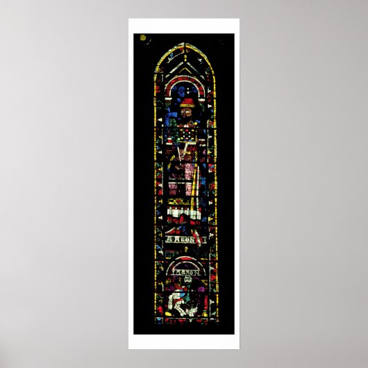 De ramen van de Noordtransept; het roos schildert  Poster (Voorkant)