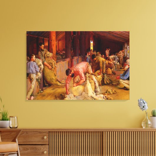 De Rams Tom Roberts 1890 Australische kunst horen Canvas Afdruk (Insitu (Woonkamer))