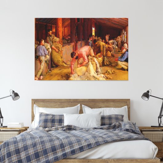 De Rams Tom Roberts 1890 Australische kunst horen Canvas Afdruk (Insitu (Slaapkamer))