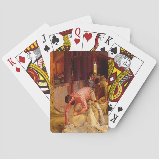 De Rams Tom Roberts 1890 Australische kunst horen Pokerkaarten (Achterkant)