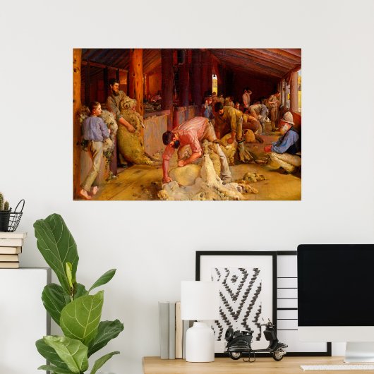 De Rams Tom Roberts 1890 Australische kunst horen Poster (Thuiskantoor)