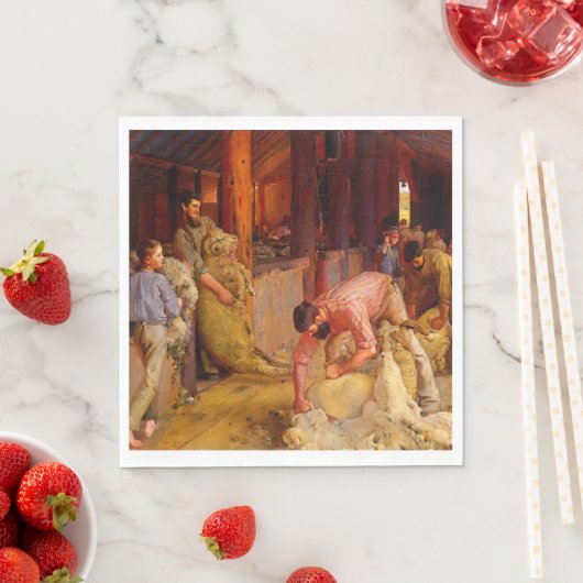 De Rams Tom Roberts 1890 Australische kunst horen Servet (Insitu)