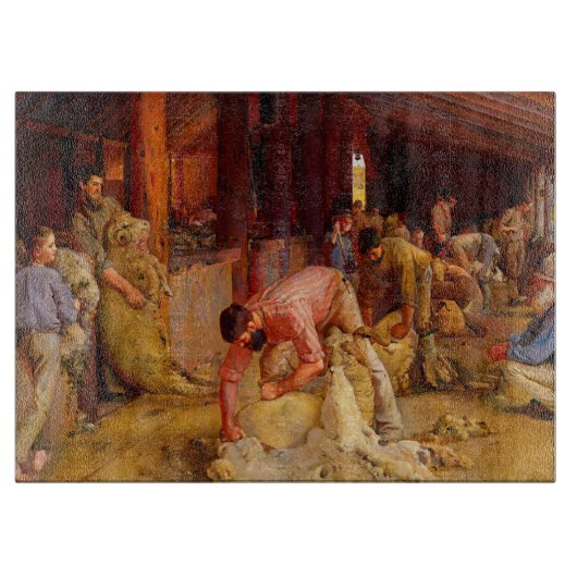 De Rams Tom Roberts 1890 Australische kunst horen Snijplank (Voorkant)