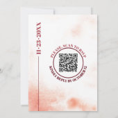 De ranch en de maan Qr code Japandi bruiloft Kaart (Achterkant)