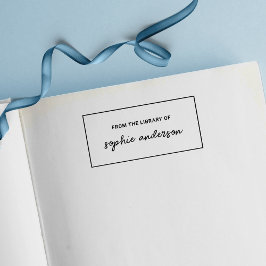 De rand Stijlvolle manuscriptnaam van de Bibliothe Zelfinktende Stempel