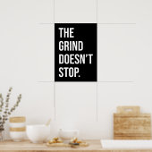 De rand stopt niet - Motivatie succes Poster (Keuken)