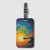 De rand van de dimensie bagagelabel (Voorkant (verticaal))