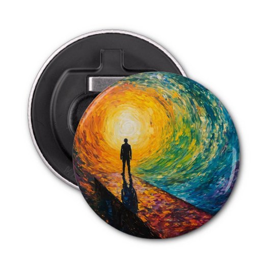 De rand van de dimensie button flesopener (Voorkant)