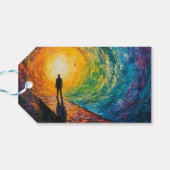 De rand van de dimensie cadeaulabel (Achterkant Horizontaal)