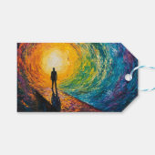 De rand van de dimensie cadeaulabel (Voorkant (Horizontaal))