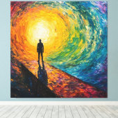 De rand van de dimensie canvas afdruk (Insitu (Houten vloer))