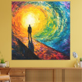 De rand van de dimensie canvas afdruk (Insitu (Woonkamer))