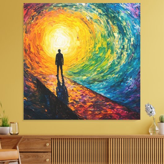 De rand van de dimensie canvas afdruk (Insitu (Woonkamer))