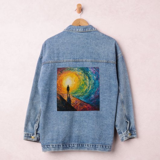 De rand van de dimensie denim jacket (Hangar)