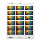 De rand van de dimensie etiket (Full Sheet)