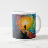 De rand van de dimensie grote koffiekop (Voorkant rechts)