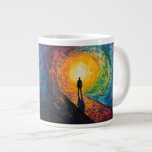 De rand van de dimensie grote koffiekop (Voorkant rechts)