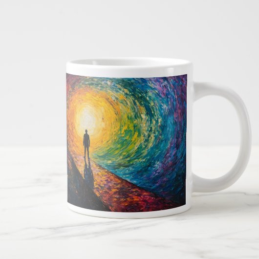 De rand van de dimensie grote koffiekop (Rechts)