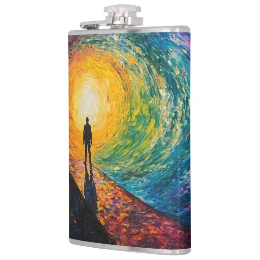 De rand van de dimensie heupfles (Links)