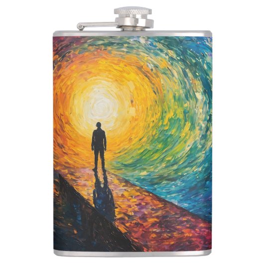 De rand van de dimensie heupfles (Voorkant)