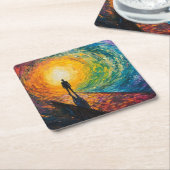 De rand van de dimensie kartonnen onderzetters (Schuin)