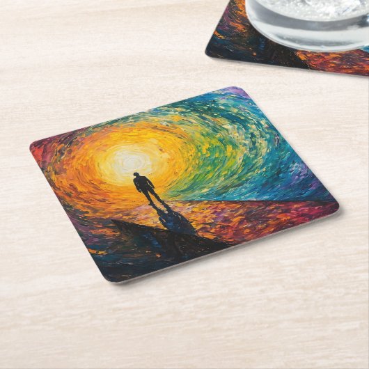 De rand van de dimensie kartonnen onderzetters (Schuin)