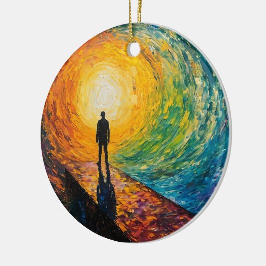 De rand van de dimensie keramisch ornament (Links)