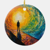 De rand van de dimensie keramisch ornament (Achterkant)