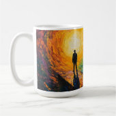 De rand van de dimensie koffiemok (Links)