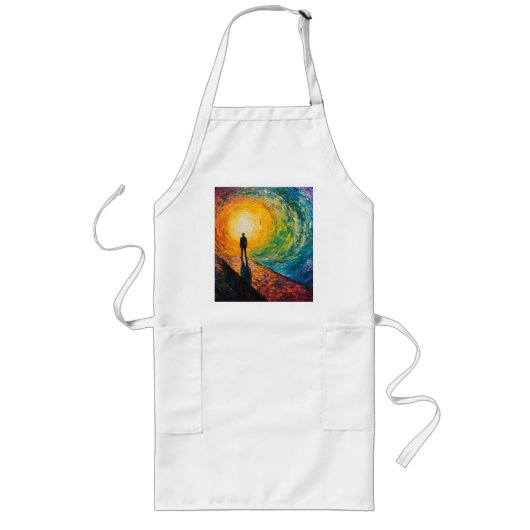 De rand van de dimensie lang schort (Voorkant)