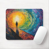 De rand van de dimensie muismat (Met muis)