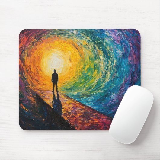 De rand van de dimensie muismat (Met muis)