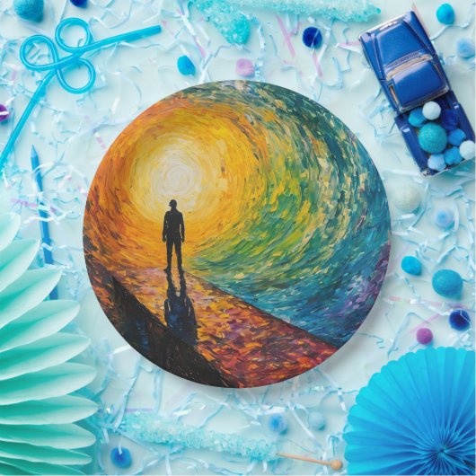 De rand van de dimensie papieren bordje (Feest)