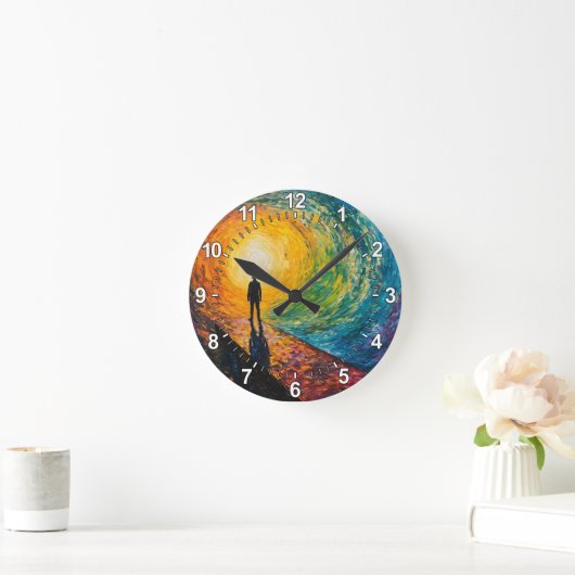 De rand van de dimensie ronde klok (Huis)