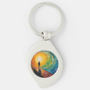 De rand van de dimensie sleutelhanger