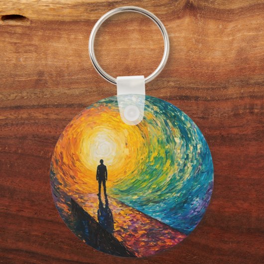 De rand van de dimensie sleutelhanger (Achterkant)