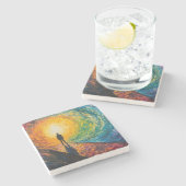 De rand van de dimensie stenen onderzetter (Zijkant)