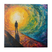 De rand van de dimensie tegeltje (Voorkant)