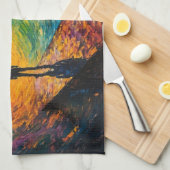 De rand van de dimensie theedoek (Quarter Fold)