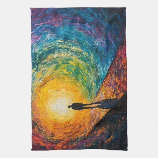 De rand van de dimensie theedoek (Verticaal)