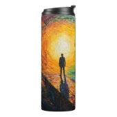 De rand van de dimensie thermosbeker (Gedraaid links)