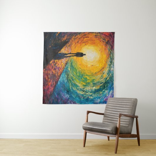 De rand van de dimensie wandkleed (In Situ (horizontaal))